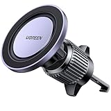 UGREEN 車載ホルダー マグネット Magsafe式 超強磁力 片手操作 車 スマホホルダー 携帯ホルダー 車 エアコン吹き出し口対応 取り付け簡単 4.3-7.6インチスマホ対応 iPhone 15/14/13/12 など対応