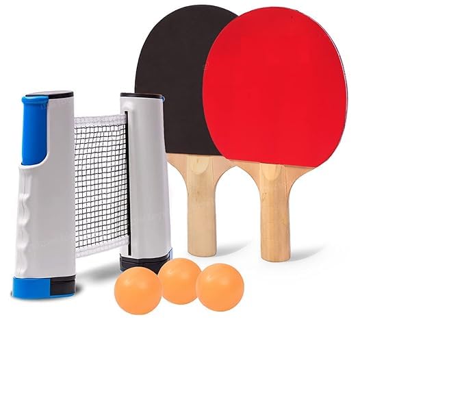 TRUBIOLOGY Table Tennis Racket and Ball Set with Net - Professional Ping Pong Paddle with High-Performance Rubber, Ergonomic Handle, Precision Balance - Complete Set for Competitive Play-image-24