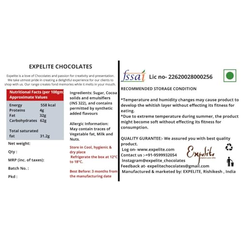 Expelite Personalised Birthday Gift Pack Of 18 Pieces Dry Fruits Chocolate With Greeting Card For Friends And Family,300 Gram