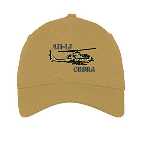 Speedy ProsAh-1J Cobra Helicopter Name Twill Cotton 6 Panel Low Profile Hat Khaki