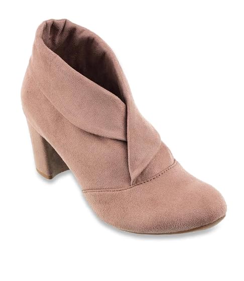 O&E Collar Style Block Heel Boots for Women - Tan and Brown Corporate Casuals - Winter Formal Footwear (Brown, 3) (B0CSK7XX4Z) Amazon Price History, Amazon Price Tracker