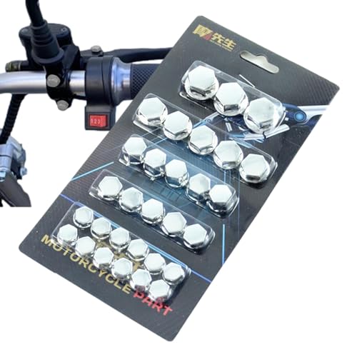 5 色のオートバイのネジカバーセット | 30PCS ナットボルトキャップキット |防錆エンジンスクリュープロテクター自転車オートバイスクーター用、耐久性のある装飾ナットボルトヘッドカバーガレージ修理メンテナンス用