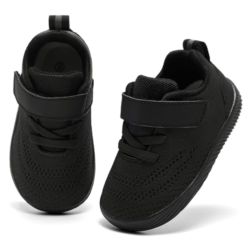 Image of MORENDL Toddler Sneakers Baby Boys & Girls Barefoot Shoes Lightweight Breathable Walking Running Tennis Athletic Sport Shoes