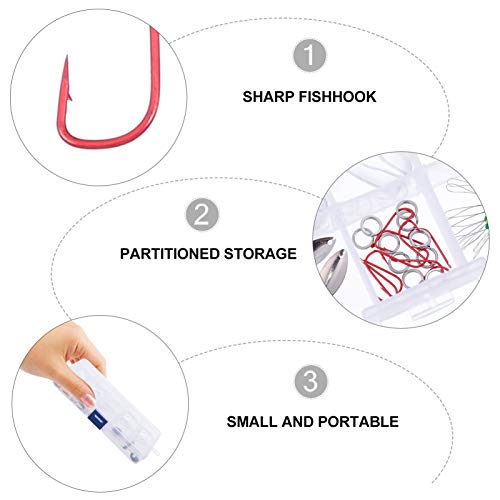 BESPORTBLE 1 conjunto de acessórios de pesca kit portátil de iscas de pesca com caixa de equipamento