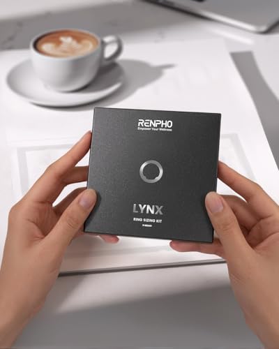 Image of RENPHO Lynx Smart Ring-Sizing Kit, Size Before You Buy(Tar Black, Size 6-13)