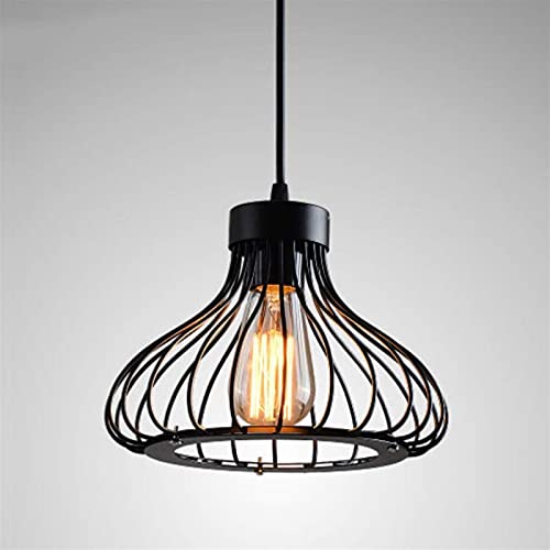 Suspension industrielle métal luminaire de plafond noir E27