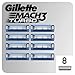 Gillette Mach3 Turbo Lama di ricambio per rasoio da uomo, progettata con acciaio di taglio preciso per durare 15 rasature per lama 8