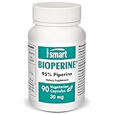 Supersmart - Bioperine 30 mg Per Day - Black Pepper Extract Standardized to 95% Natural Piperine -...