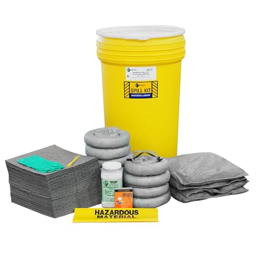 ENPAC 55-Gallon Drum Spill Kit, Universal, Yellow, Lockable, 48-Gallon Spill Capacity
