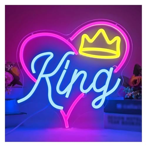 Néon alphabet LED dimmable King pour décoration murale de chambre - 5