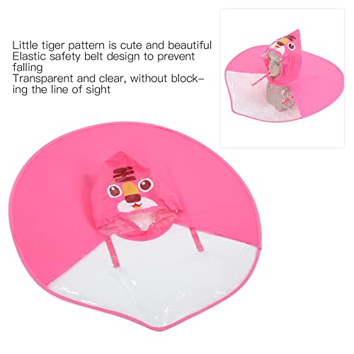 Capa de chuva infantil, design elástico transparente transparente com desenho de mãos livres para pr