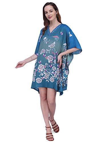 Miss Lavish London Vestido Kaftan - Caftanes que se adaptan a los adolescentes y a los adultos, de tamaño regular a grande para mujer [24-28] [159-verde azulado] Cover