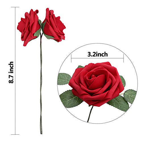 image for YSBER Roses Artificial Flowers - 25Pcs Big PE Foam Rose Artificial Flo