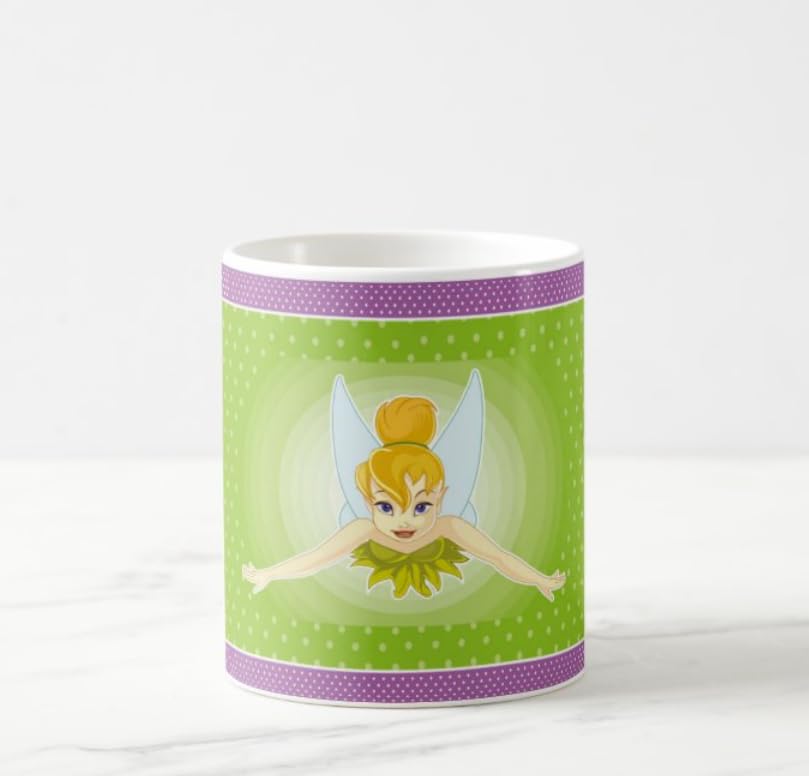 PRETTY UR PARTY Tinker Bell Ceramic Mug, Disney Fairy Coffee Mug for Girls, Friends, Mugs for Return Gifts, Coffee Mugs, Microwave Safe Tea Mugs, Milk Mug – Capacity 325 ml