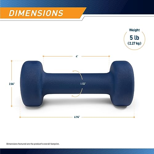 Marcy Colored Neoprene Dumbbell (Sold in Singles or Set) Hand Weights, Exercise Free Weights for Home Gym - Image 3