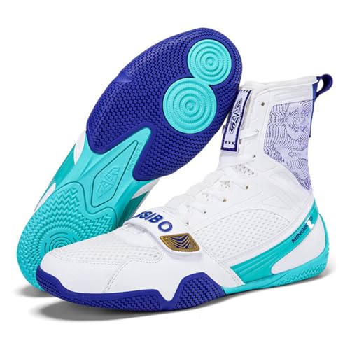 Chaussures de boxe unisexes montantes et légères pour kickboxing - 4