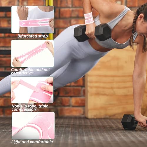 Image of 2 Pack Wrist Brace for Right & Left Hand, Ultra-Thin Compression Wrist Band Adjustable Wrist Wrap for Tendonitis, Arthritis, Weightlifting, Sports