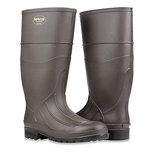 Servus 15" PVC Polyblend Soft Toe Men's Work Boots, Brown (size 9)3