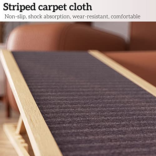 Hunderampe Klappbare Holz-Hundrampe für kleine Hunde und große Hunde Hundetreppe 4 Abschnitte Einstellbar 30-60 cm Für Bett Sofa Auto Rampe Hund Klappbar Anti-rutsch Haustierrampe Autorampe