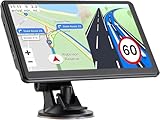 GPS Navigator 7 inch Touch Screen 256-16GB, GPS Navigation for Car Truck RV, 2025 Maps (Free Lifetime Updates), GPS Commercial Drivers Semi Trucker Navigation System, Spoken Turn-by-Turn Direction