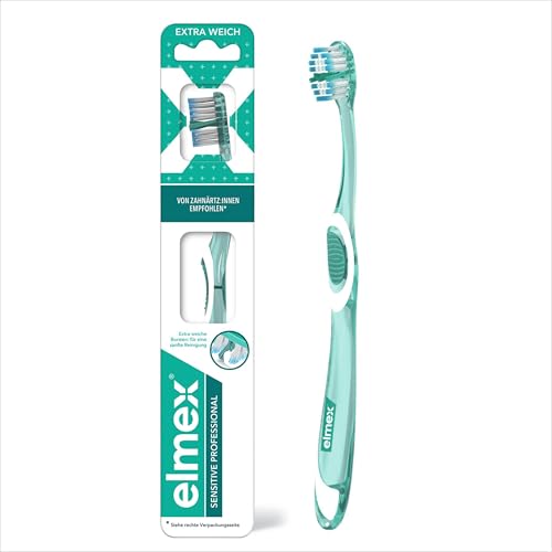 elmex Zahnbürste sensitive Professional, weich, 1 Stück - Handzahnbürste für schmerzempfindliche Zähne und Zahnfleisch