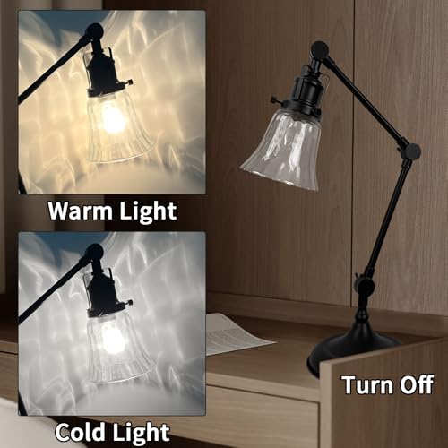 Image of HonoDing Ceiling Lamp Replacement Shade Set of 4, Glass Hammered Bell Ceiling Fan Light Covers, Clear Glass Lamp Shade for Ceilings Fan Light Chandelier Wall Sconce, Easy to Install(Clear Wavy)