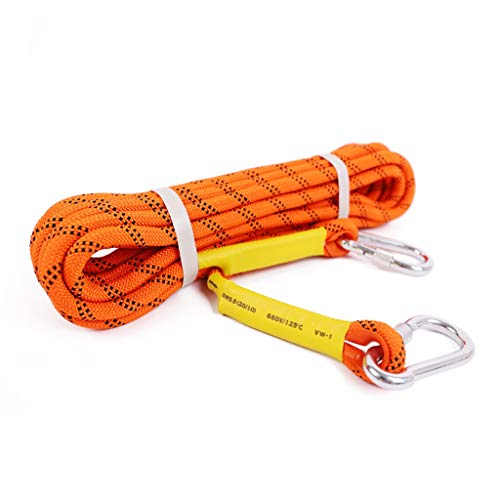 LIZIPYS Einfachseile Outdoor-Seil Haushalt 8MM Notausstieg Seil, verwendet zum Angeln, Wandern, Caving, Camping Rettungsbaumklettern (orange) (Size : 100M(328FT)) Cover