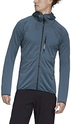 adidas Outdoor Men's Terrex Tracerocker Hooded Fleece Legacy Blue Small