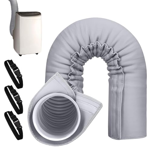 Extensión de manguera de aire acondicionado, manguera de aire acondicionado portátil, cubierta de ventilación | Cubierta de CA portátil | Manga de tubo flexible aislada a prueba de polvo para tubo de