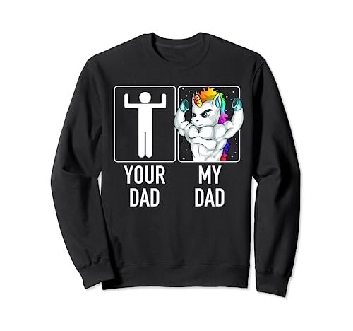 Camiseta con texto en inglés "Son Daughter of Unicorn Dad", regalo divertido con texto en inglés "Your Sudadera