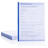 Sport-Tec Anmeldung Vordruck Behandlung Therapie Anmeldeformular 5Blöcke à 50 Blatt DIN A6