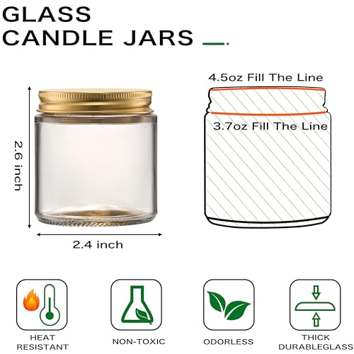 Danmu 3oz Candle Jars,Candle Jars for Making Candles,Wedding,Baby Shower,Party Favors Decoration 24 Pack2