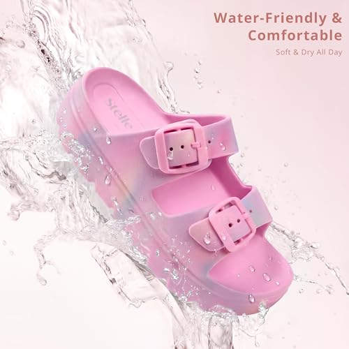 Image of Stelle Girls Double Buckle Slide Sandals Boy Slippers