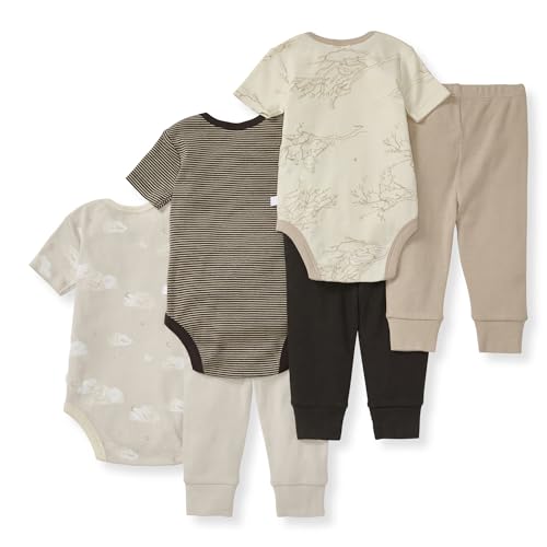 Burt's Bees Baby ensemble 6 pièces coton bio marron évite les irritations de bébé - 2