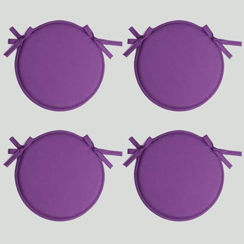 HLTQL Cojin Redondo Exterior Jardin X4、Cojines Redondos para Sillas De Cocina、Cojines Suelo Exterior Jardin、CojíN Redondo para Silla De Terraza(#8,38cm)