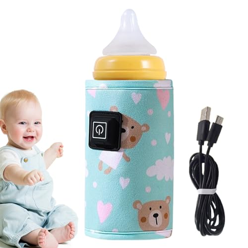 Trap portátil portátil portátil: Calentador de Botellas de jardín de Infantes │ 3 temperaturas Ajustables │ Calefacción rápida y Recargable para Viajes, bebé, casa y automóvil