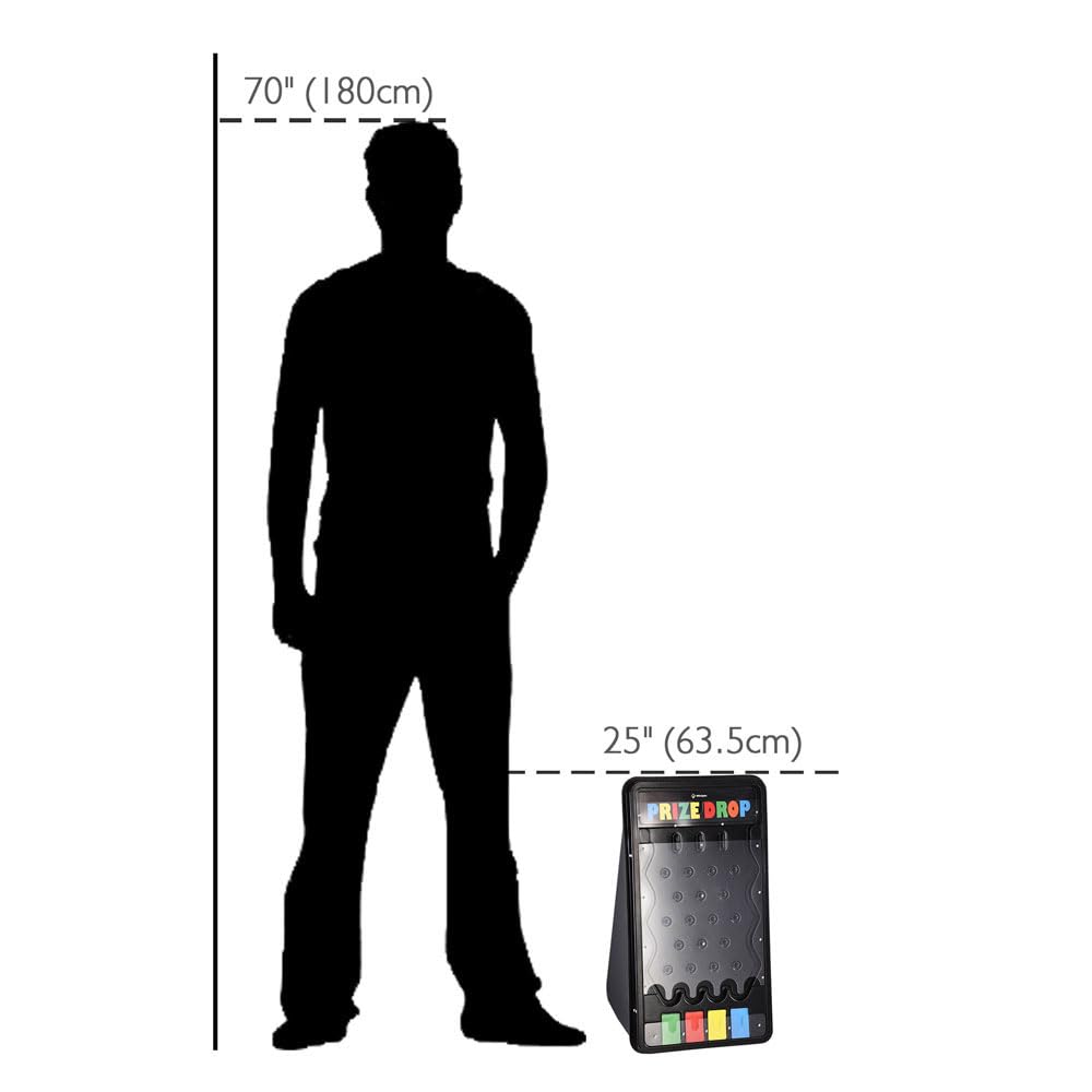 WinSpin Mini Tabletop Prize Drop Board Game Foldable Stand with 8 Playing Pucks for Live Stream Carnival Party Trade Show, (25"x14")