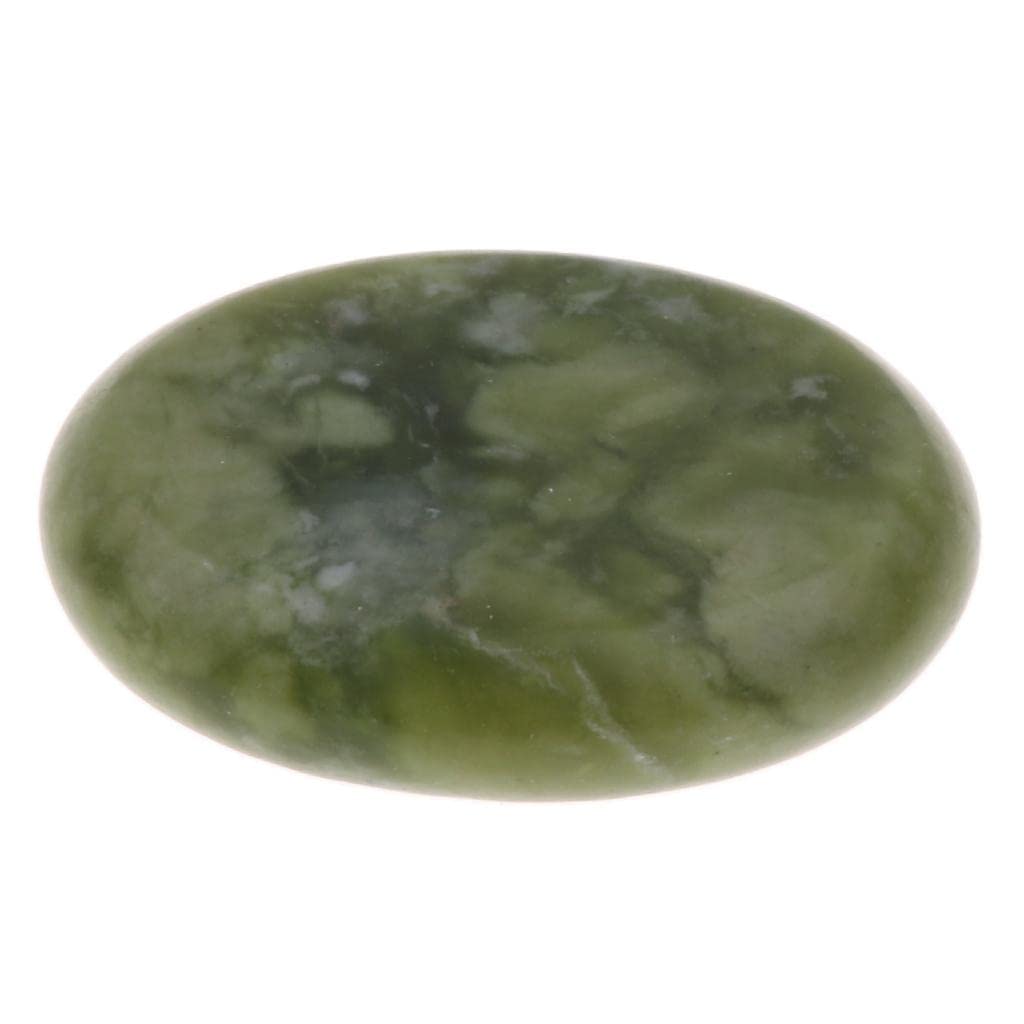 Jojomis 6 piezas de piedra de masaje caliente de jade para el cuerpo facial, piedra caliente, masaje de spa, 6 x 8 cm