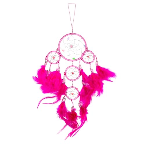 40cm x 9cm Dreamcatcher acchiappasogni Rosa Fucsia Neon scintillio buone sogni