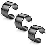El juego de anillos de banda Un pedido incluye 3 piezas de anillos ajustables, anillos perfectos para nudillos medios para mujeres. Diseño simple, lo que hace que los anillos sean impresionantes para llamar la atención.
