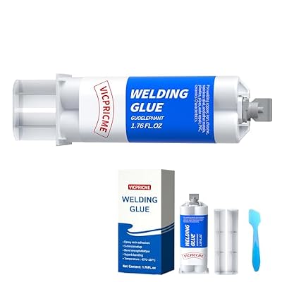 VICPRICME Metal Glue, 1.76 OZ Metal Epoxy Glue, 2 Part Heavy Duty Cold Welding Glue for Metal to Metal, Plastic, Ceramic, Best Glue Auto Repair Putty, Marine Body Filler (1 pcs)