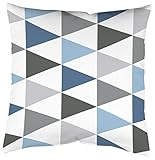 Made in Germany Home Fashion Kissenhülle Digitaldruck, Samt, blau, 1 x 50 x 50 cm