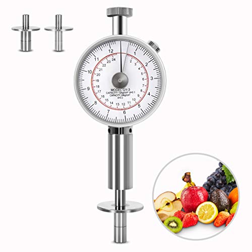Fruit Firmness Penetrometer Sclerometer Fruit Hardness Tester Durometer for Fruit Tree Farms Inspection Departments Fruit Companies, Determining The Maturity Level of Fruit, 2 Pressure Heads