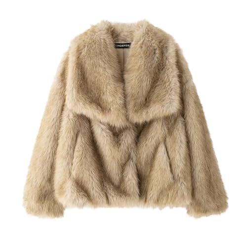 Manteau d'hiver chaud en fausse fourrure femme idéal pour la ville