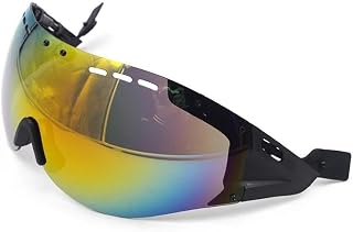Cascos De Motocicleta Parabrisas Lentes para casco de bicicleta de carretera, casco aerodinámico para ciclismo, visera solar, gafas, accesorios para casco de bicicleta, color plateado, amarillo, multi