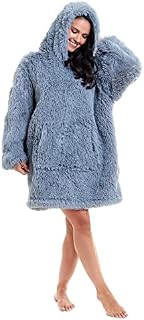 Habigail Hoodie Blanket Ultra Soft Sherpa Fleece Warm Cosy Comfy Oversized Wearable Giant Sweatshirt Throw for Women Girls Adults Men Boys Kids Big Pocket One Size