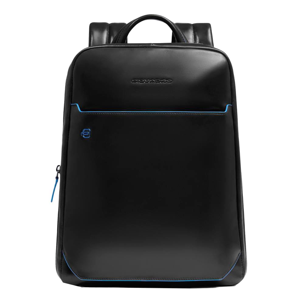 PIQUADRO Zaino uomo personalizzabile porta pc 14" | Aggancio per Trolley, Spallacci imbottiti, Vani organizzati, Elegante e Professionale, Ufficio, Uso quotidiano