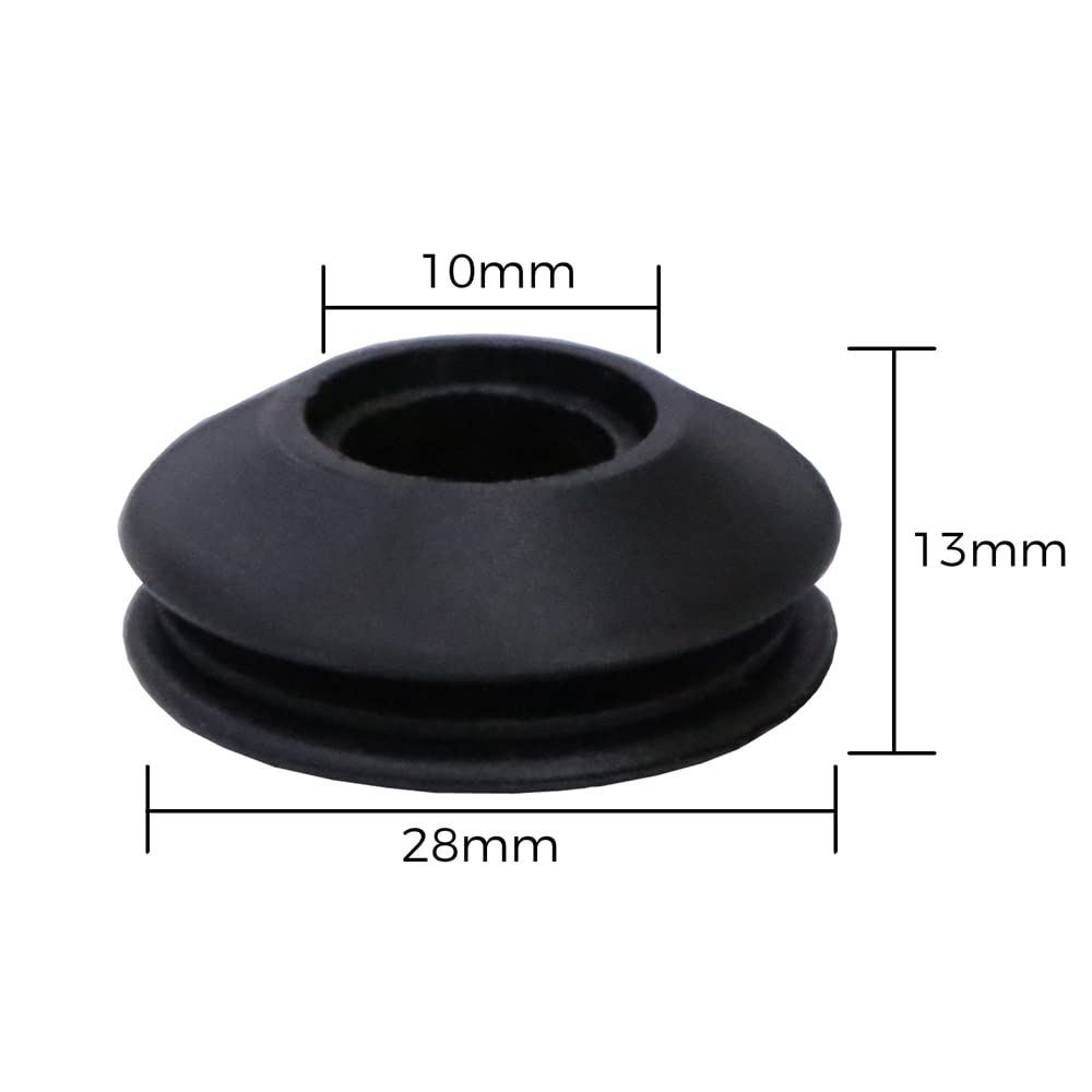 Melko Lot de 10 œillets noirs avec poinçon pour film solaire de piscine - Œillets en plastique - 28 x 28 x 12 mm - Inoxydable - Pour film de piscine