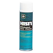MISTY 1001907 Disinfectant Foam Cleaner, Fresh Scent, 19oz Aerosol, 12/Carton