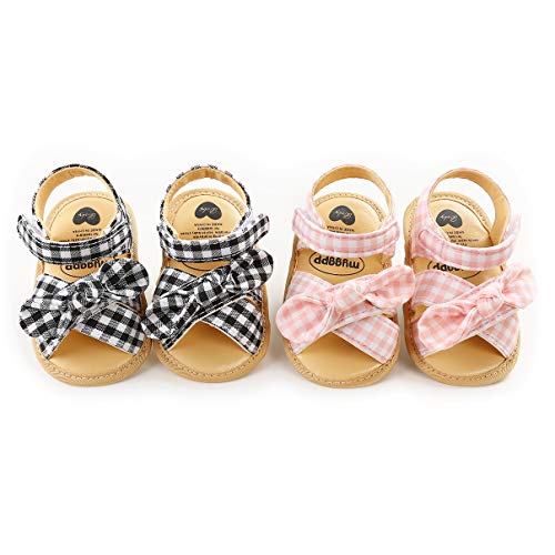 Infant Baby Girls Sandals Summer Bowknots Baby Girl Flats Shoes Soft Sole Newborn First Walker Crib Shoes